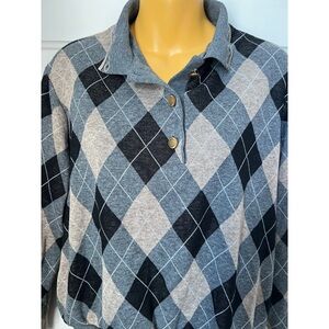 Alfred Dunner Petite Argyle Shirt
